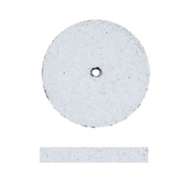 Myron Toback Inc. Coarse (White) Silicone Flat Edge Wheel        (10 Pieces)