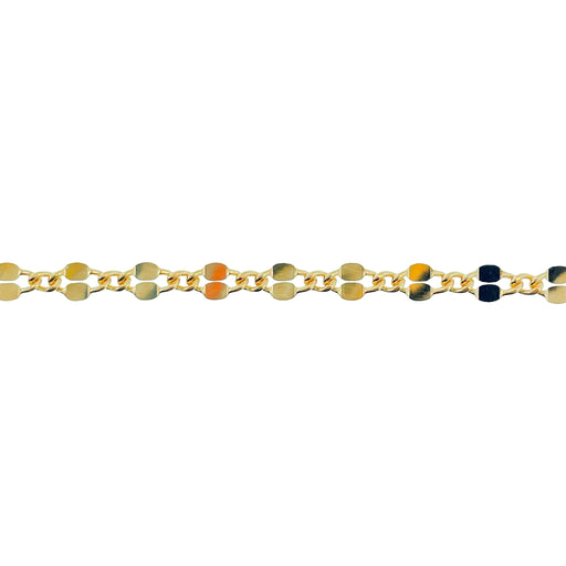 14/20 Yellow Gold-Filled 3.5MM Flat Satellite Curb Chain  Myron Toback Inc. 14/20 Yellow Gold-Filled 3.5MM Flat Satellite Curb Chain