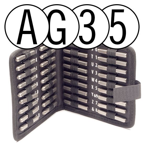Myron Toback Inc. Letter & Number Punch Set - 1.5MM Letter & Number Punch Set - 1.5MM