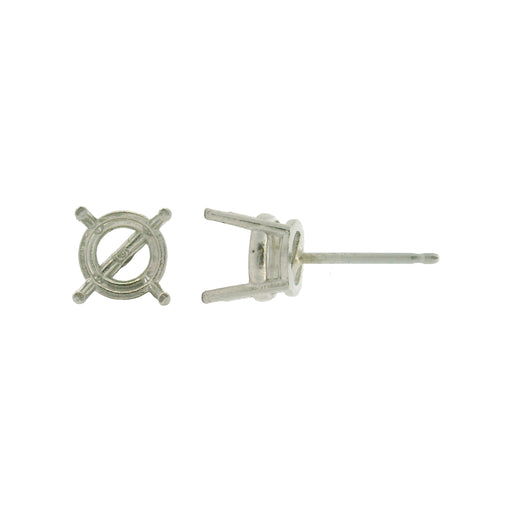Myron Toback Inc. Platinum 4 Prong Round Basket Earring Platinum 4 Prong Round Basket Earring