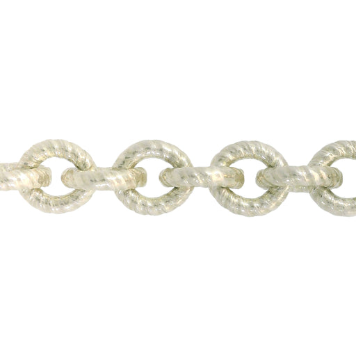Myron Toback Inc. Sterling Silver 10.3MM Textured Cable Chain 10.3MM Textured Cable Chain