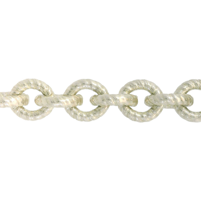 Myron Toback Inc. Sterling Silver 10.3MM Textured Cable Chain 10.3MM Textured Cable Chain