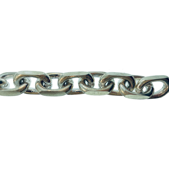 Sterling Silver 22MM Extra Large Trace Chain  Myron Toback Inc. Sterling Silver 22MM Extra Large Trace Chain
