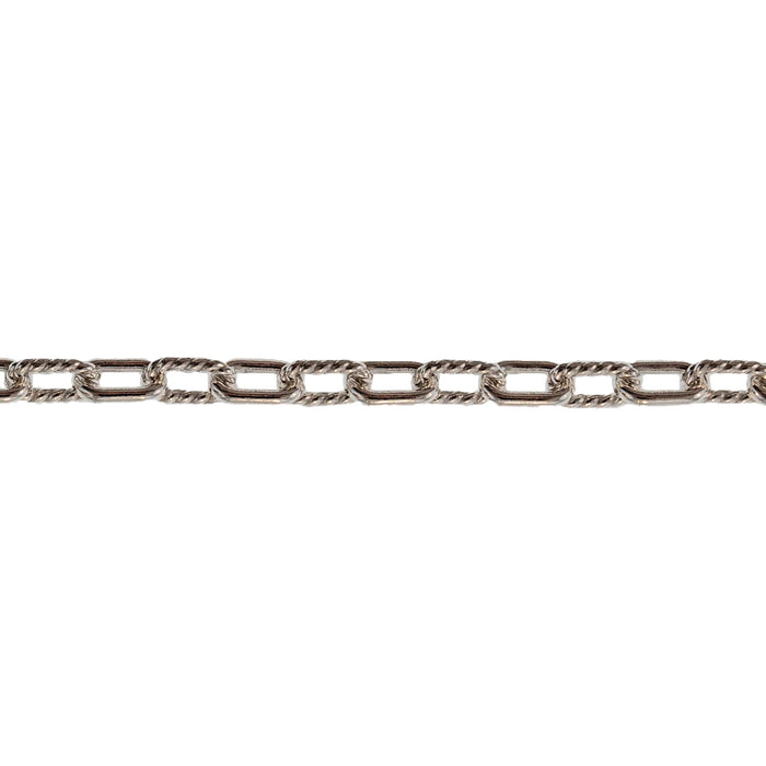 Sterling Silver 3.7MM Fancy Twist Cable Chain  Myron Toback Inc. Sterling Silver 3.7MM Fancy Twist Cable Chain