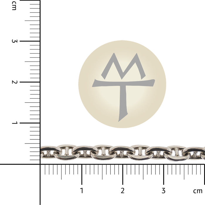 Myron Toback Inc. Sterling Silver 4.35MM Flat Anchor Chain Sterling Silver 4.35MM Flat Anchor Chain