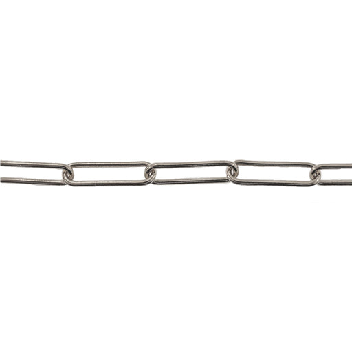 Myron Toback Inc. Sterling Silver 4MM Elongated Cable Chain Sterling Silver 4MM Elongated Cable Chain