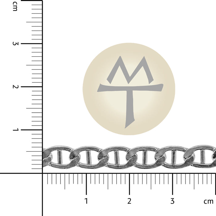 Myron Toback Inc. Sterling Silver 5.4MM Flat Anchor Chain Sterling Silver 5.4MM Flat Anchor Chain