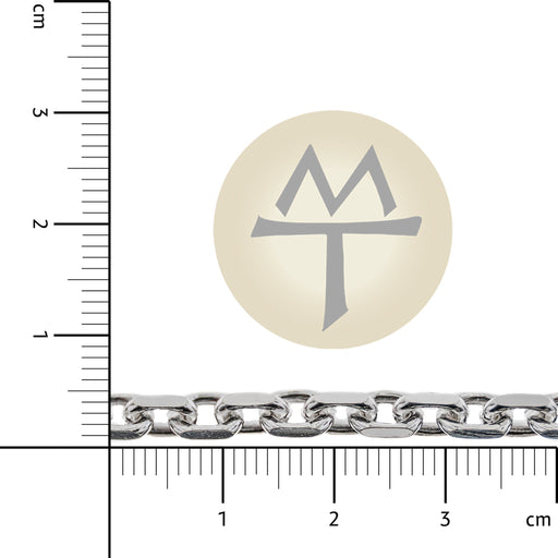 Myron Toback Inc. Sterling Silver 6.7MM Trace Chain Sterling Silver 6.7MM Trace Chain