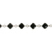 Myron Toback Inc. Sterling Silver Black Resin Clover Chain Black Resin Clover Chain