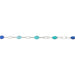 Myron Toback Inc. Sterling Silver Blue And Green Resin Chain Blue And Green Resin Chain