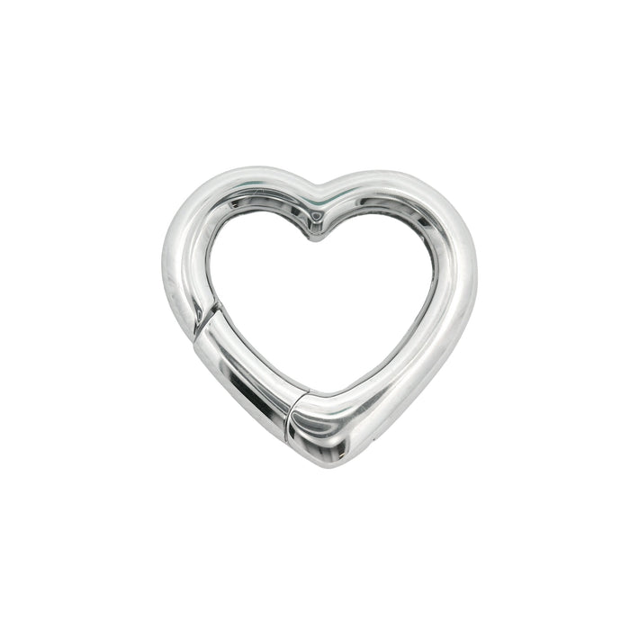 Myron Toback Inc. Sterling Silver Heart Push Clasp Heart Push Clasp