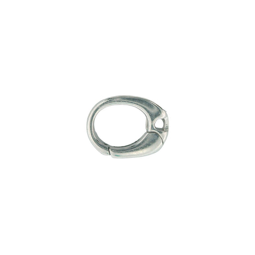 Myron Toback Inc. Sterling Silver Oval Push Clap Oval Push Clap