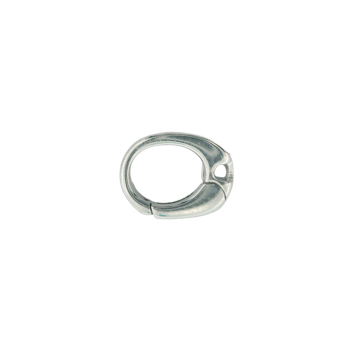 Myron Toback Inc. Sterling Silver Oval Push Clap Oval Push Clap
