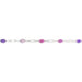 Myron Toback Inc. Sterling Silver Pink And Purple Chain Pink And Purple Chain