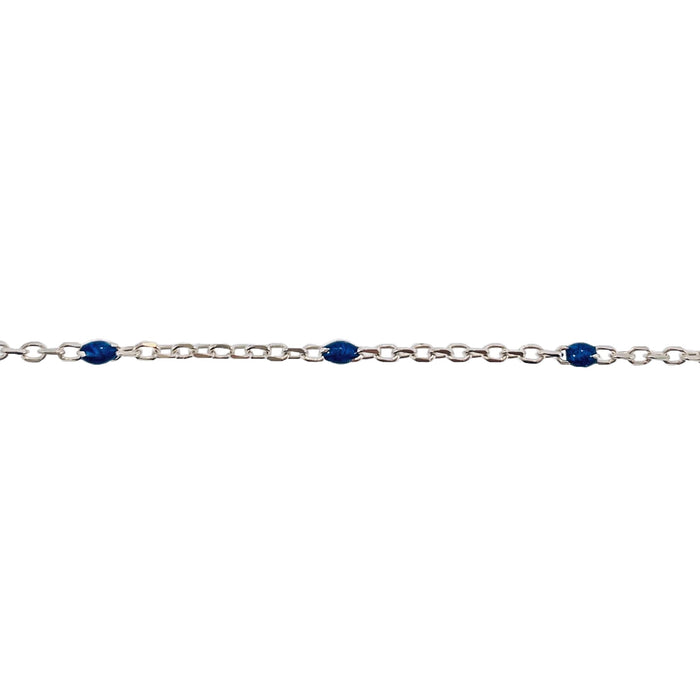 Sterling Silver Beaded Cable Chain  Myron Toback Inc. Sterling Silver Beaded Cable Chain