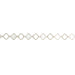 Myron Toback Inc. Sterling Silver White Resin Clover Chain White Resin Clover Chain