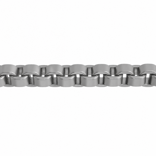 Myron Toback Inc. Titanium 5MM Rounded Box Chain 5MM Rounded Box Chain