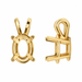 Myron Toback Inc. Oval 4 Prong Basket Pendant Setting with Bail Oval 4 Prong Basket Pendant Setting with Bail