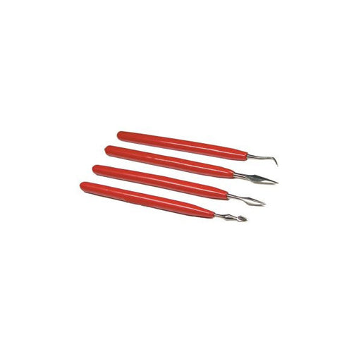 Myron Toback Inc. Set of 4 Spatulas and Carvers with Cushion Handles Set of 4 Spatulas and Carvers with Cushion Handles