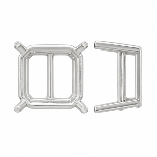 Square basket setting by Myron Toback Inc. features a detailed metal frame designed for jewelry or decorative use.