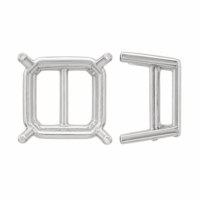 Square basket setting by Myron Toback Inc. features a detailed metal frame designed for jewelry or decorative use.