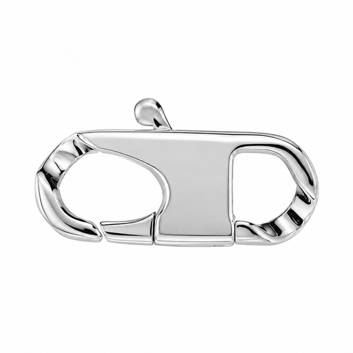 Sterling Silver / 28 x 12 MM Curb Lobster Lock Curb Lobster Lock