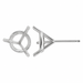 Myron Toback Inc. Sterling Silver 3 Prong Martini Earring Setting Sterling Silver 3 Prong Martini Earring Setting