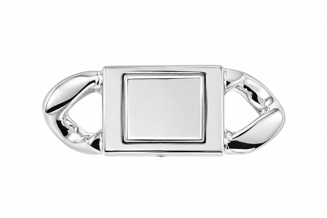 Sterling Silver / 37 x 14.5 MM Push Curb Clasp Push Curb Clasp