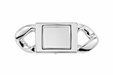 Sterling Silver / 37 x 14.5 MM Push Curb Clasp Push Curb Clasp