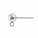 Sterling Silver / 3MM / With Ring Ball Post Earring Ball Post Earring