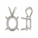 Myron Toback Inc. Sterling Silver 4 Prong Oval Pendant Sterling Silver 4 Prong Oval Pendant