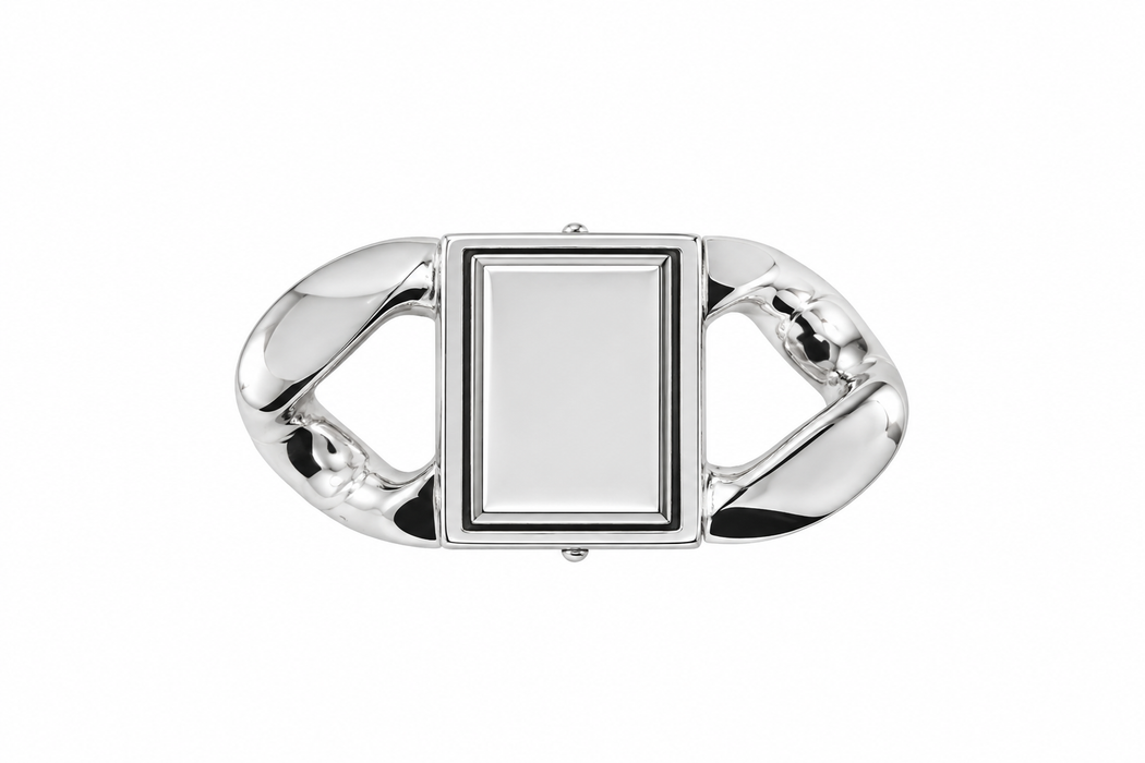 Sterling Silver / 40.5 x 20 MM Push Curb Clasp Push Curb Clasp
