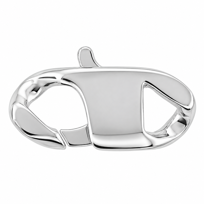 Sterling Silver / 42 x 18 MM Curb Lobster Lock Curb Lobster Lock