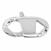 Sterling Silver / 42 x 18 MM Curb Lobster Lock Curb Lobster Lock