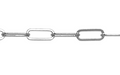 Myron Toback Inc. Sterling Silver 7MM Elongated Flat Cable Chain 7MM Elongated Flat Cable Chain