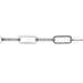 Myron Toback Inc. Sterling Silver 7MM Elongated Flat Cable Chain 7MM Elongated Flat Cable Chain
