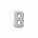 Myron Toback Inc. Sterling Silver / 8 Roman Number Roman Number