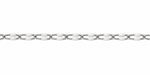 Sterling Silver Elongated Cable Chain with White Resin Elongated Cable Chain with White Resin