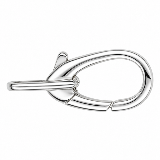 Sterling silver Fancy Lobster Lock clasp by G & S srl, showing detailed, polished jewelry clasp with intricate design.