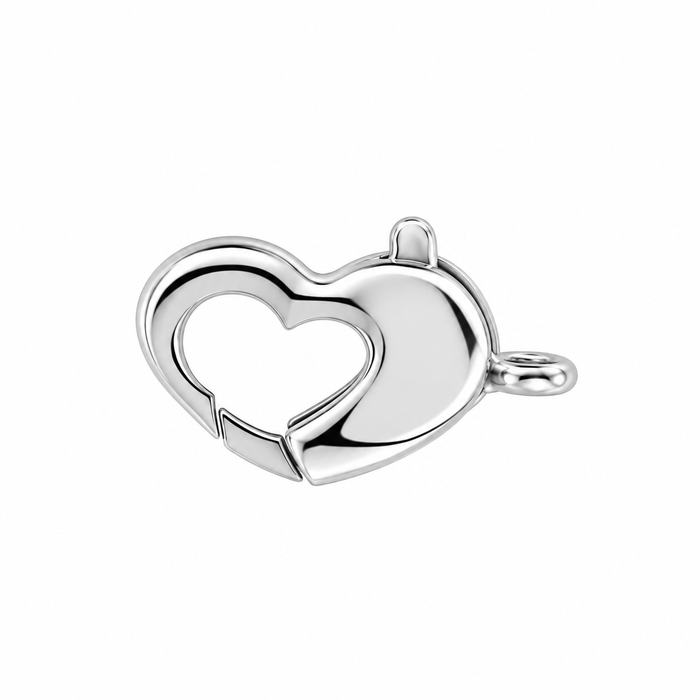 Sterling Silver Heart Clasp Heart Clasp