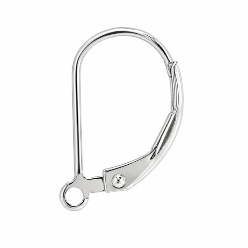 Sterling Silver Plain Lever Back with Ring Plain Lever Back with Ring