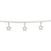Myron Toback Inc. Sterling Silver Star Charm Cable Chain Star Charm Cable Chain