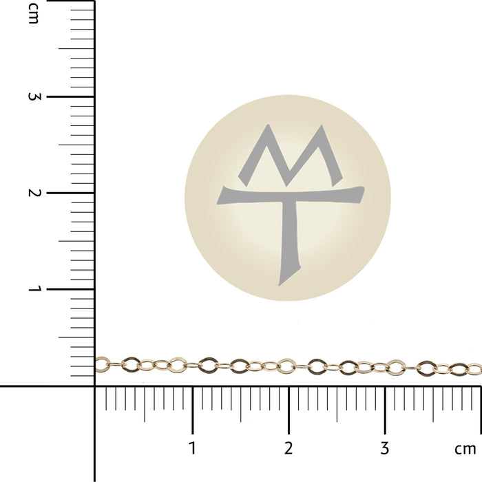 Myron Toback Inc. 14/20 Yellow Gold-Filled 1.6MM Flat Open Cable Chain 1.6MM Flat Open Cable Chain