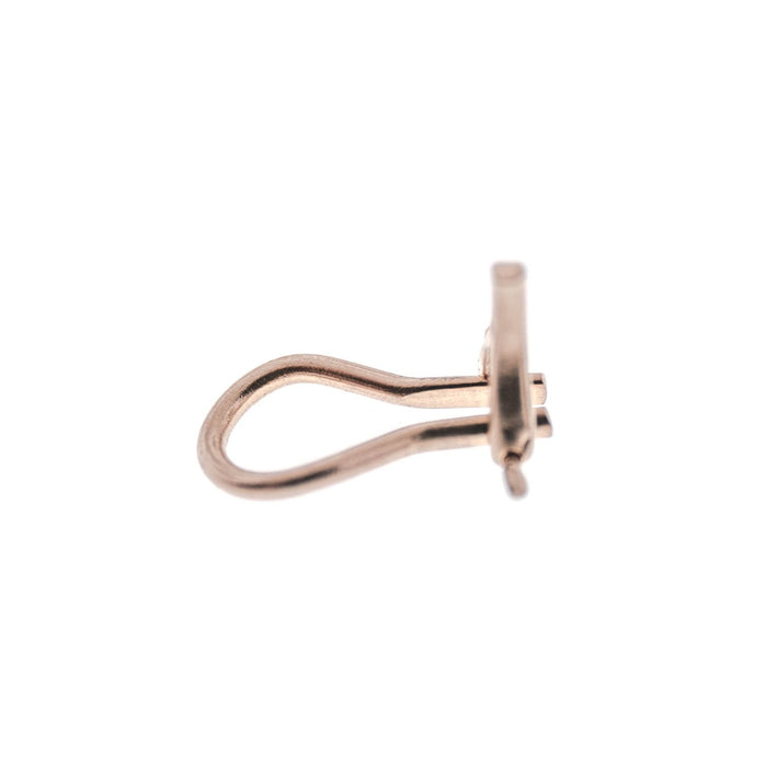 Myron Toback Inc. 14K Pink 12.2MM Small Omega Clip Earring