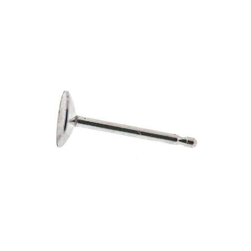 14K White 4MM Cup Post  Myron Toback Inc. 14K White 4MM Cup Post