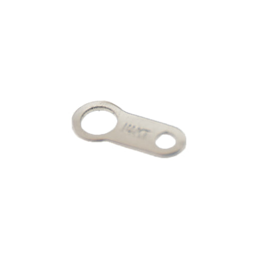 14K White Chain Tag  Myron Toback Inc. 14K White Chain Tag