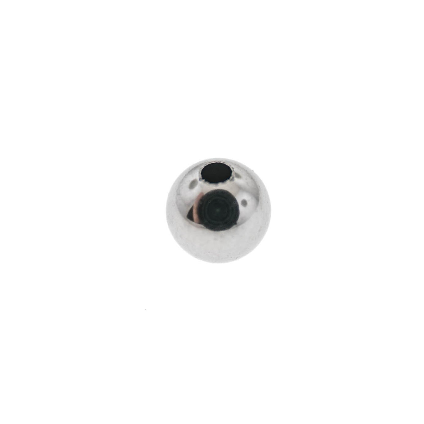 14K White Shiny Bead  Myron Toback Inc. 14K White Shiny Bead