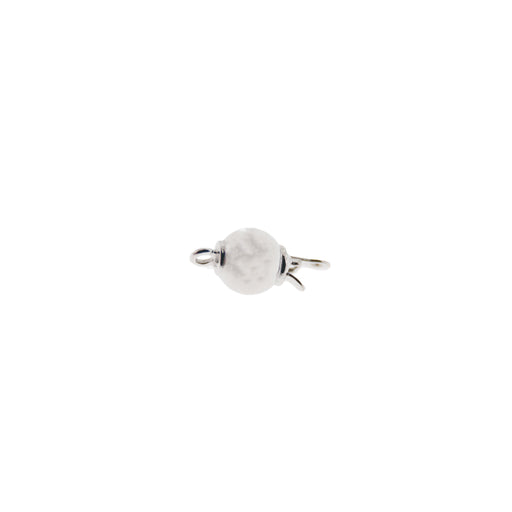 Myron Toback Inc. 14K White Shiny Bead Clasp