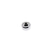 14K White Shiny Roundell Bead  Myron Toback Inc. 14K White Shiny Roundell Bead