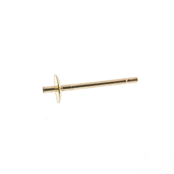 Myron Toback Inc. 14K Yellow 3MM Cup Post with Peg